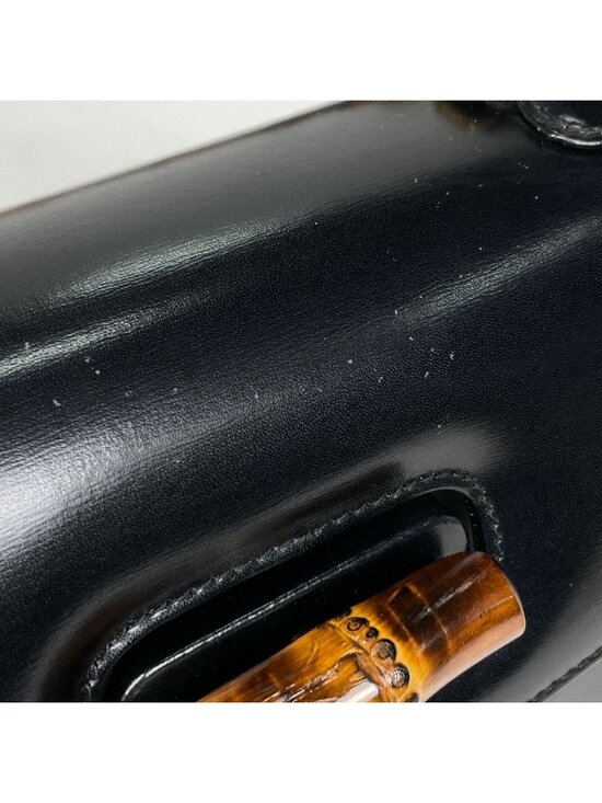 Gucci Bamboo Handbag 2-Way Vintage Leather Black main image 1